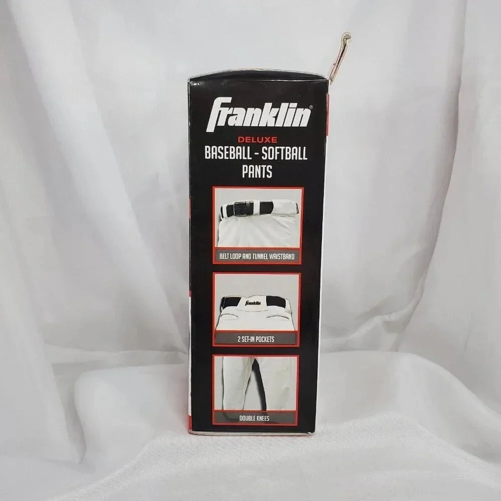 Franklin Deluxe Youth Small Baseball Softball Pants Boys Girls White - Picture 3 of 6